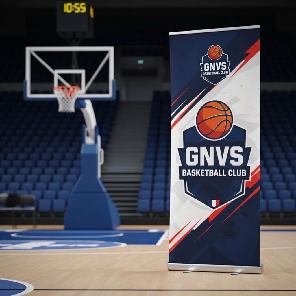 Roll up sur un terrain de basket