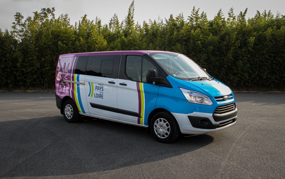 Covering partiel pour le minibus de la Ligue de Triathlon des Pays de la Loire