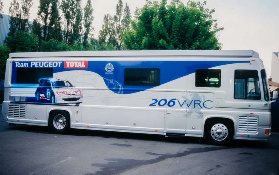 Flocage camion sportif pour un événement sportif automobile