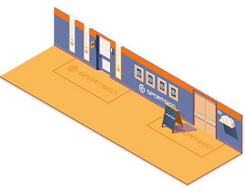 Vignette d'illustration de la signalétique dans un couloir sportif