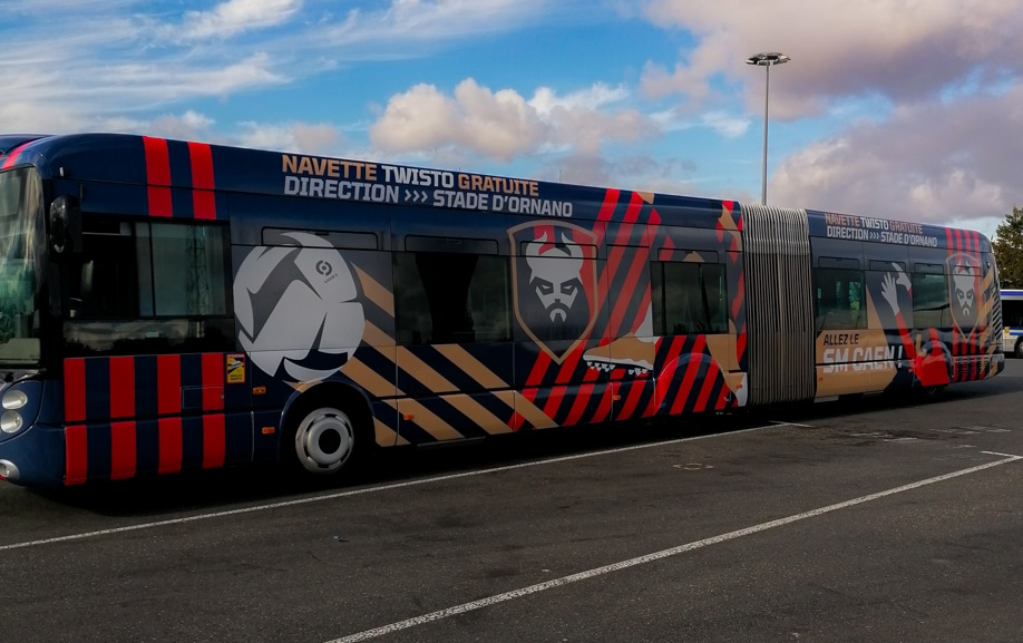 Flocage bus événementiel sportif