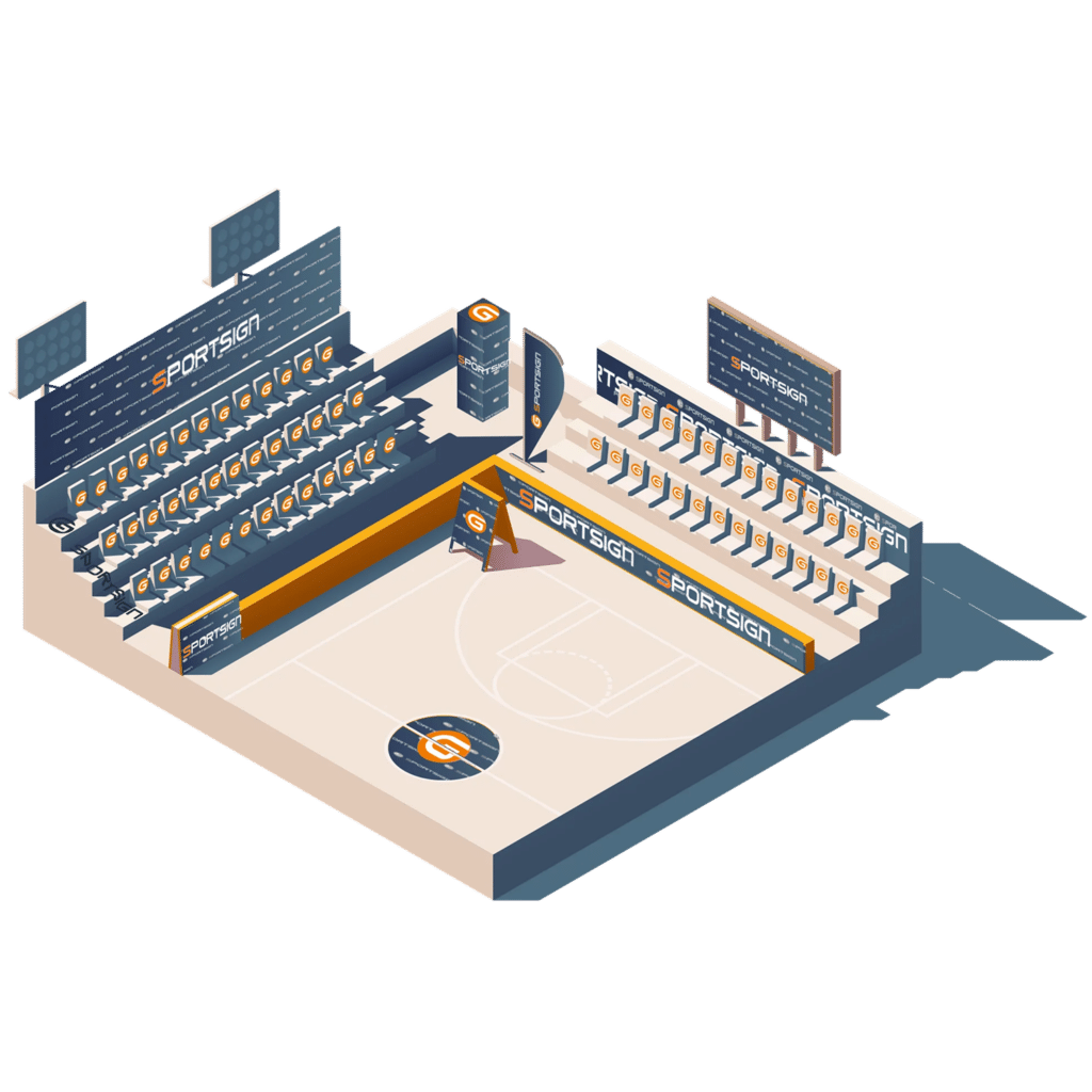 Illustration d'une infrastructure indoor Sportsign