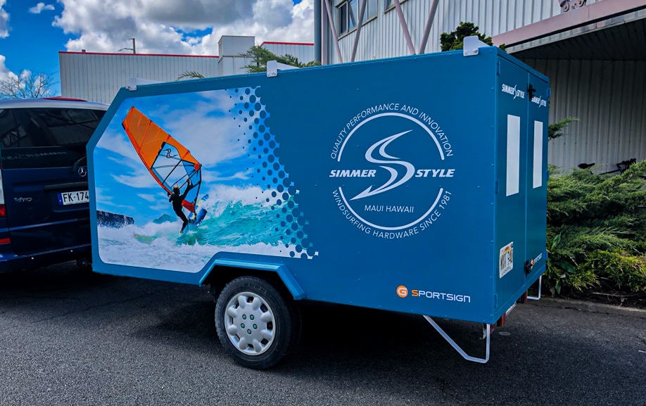 Personnalisation de remorque sportive