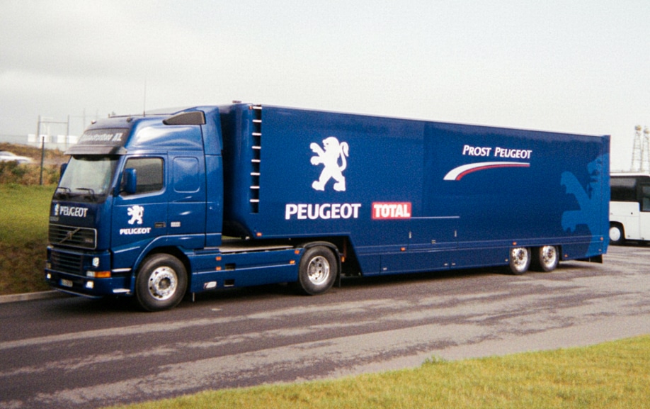 habillage sportif pour camion pour un événement sportif