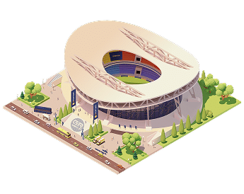 Illustration de la signalétique de stade