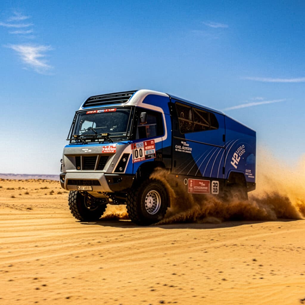 Covering d'un camion de course Gaussin pour le Paris Dakar