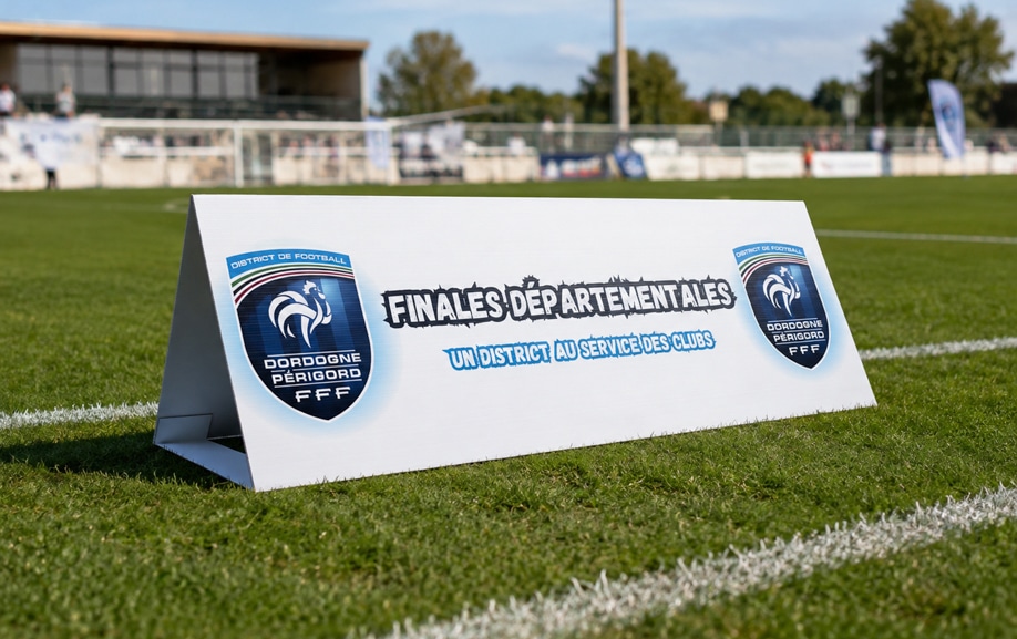 Toblerone de bord de terrain pour le district de football Dordogne Perigord